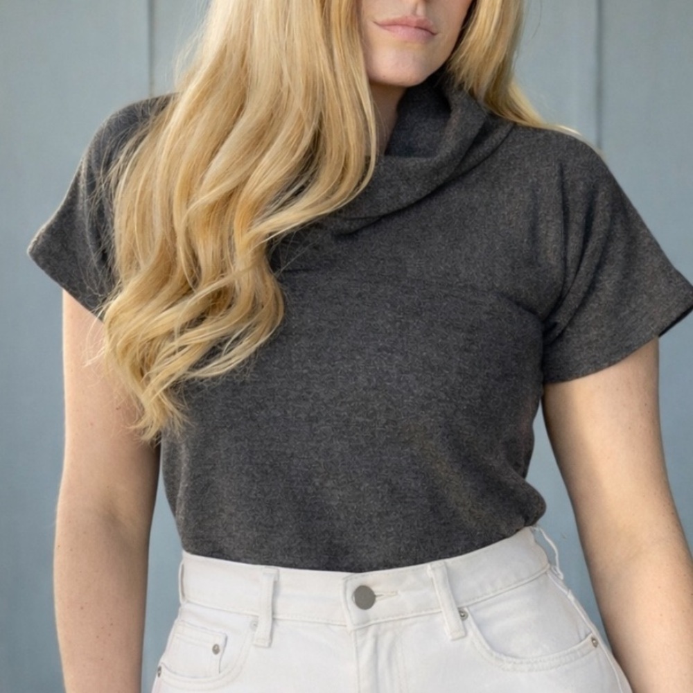 Vintage Max Mara Wool Funnel Neck Knit Top | Made in Italy | S